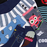 Lightweight Monster Pattern Socks - 12 Pairs