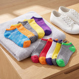 Women's 10 Pairs Rainbow Space Dye Pattern For Vibrant Style Low Cut