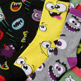 Colorful Funny Eye Monsters Socks - 12 Pairs