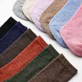 Colorful Solid Crew Socks - 12 Pairs