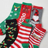Colorful Christmas Crew Socks - 12 Pairs