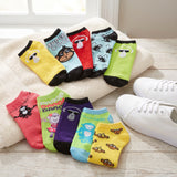Women's 10 Pairs Monkey Mix/Multi-Color Pattern For Vibrant Style Low Cut