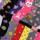 Cute Animal Emoji Socks - 12 Pairs