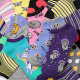 Women's Midnight Colorful Low Cut Socks - 20 Pairs