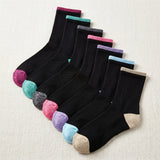 Black Heel Crew Socks - 12 Pairs