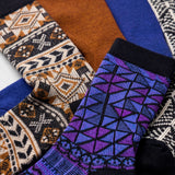Earthy Nordic Mix Pattern Socks - 12 Pairs