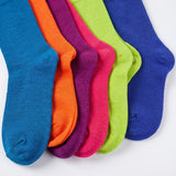 Tipi Toe Women's 12-Pairs Colorful Neon Pop Multi Patterned Crew Dress Socks