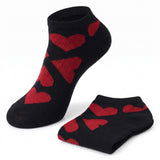 Women's 10 Pairs Crimson Safari Pattern For Vibrant Style Low Cut