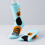 Abstract Pastel Faces Socks - 6 Pairs