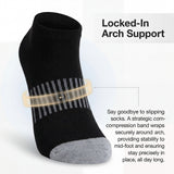 Men's Low Cut Contrast Striped Sports Socks - 12 Pairs