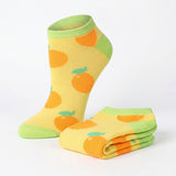 Fruit Nature Geometric Patterned No Show Socks - 20 Pairs