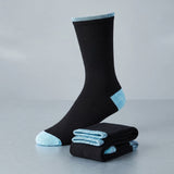 Black Heel Crew Socks - 12 Pairs