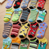 Women's Colorful Puppy Parade No Show Socks - 20 Pairs