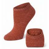Solid Pink Earthy Brown No Show Socks - 20 Pairs
