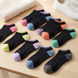 Black Toe Heel No Show Socks - 20 Pairs