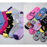 Colorful Fun Saying Socks - 12 Pairs