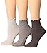 Solid QuarterTurn-Cuff Multicolor Striped Ruffle Socks