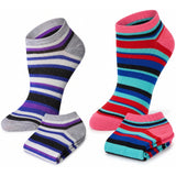 Women's Colorful Striped Low Cut Socks - 20 Pairs
