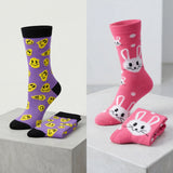 Cute Animal Emoji Socks - 12 Pairs