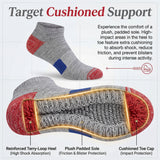 Men's Low Cut Athletic Mini Stripes Sports Socks - 12 Pairs