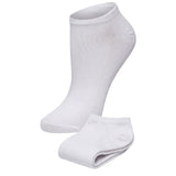 Solid White Canvas No Show Socks - 20 Pairs