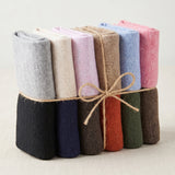 Colorful Solid Crew Socks - 12 Pairs