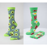 Pizza and Fries Burger Socks - 12 Pairs