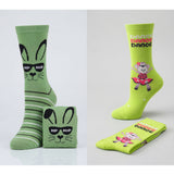 Women's Rabbit & Monkey Socks - 12 Pairs