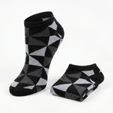 Black White Snowflake No Show Socks  - 20 Pairs