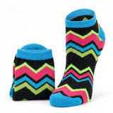 Stripes Zigzag Paint Splash No Show Socks - 20 Pairs
