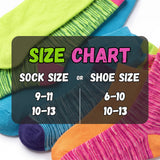 Women's 6-Pairs Colorful Neon Space Dye Patterned Crew Dress Socks