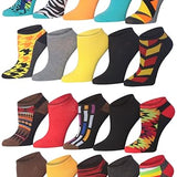 Tipi Toe Women's & Girls 20 Pairs Colorful Patterned Bright Fun Mix Cute Ankle Socks For Women