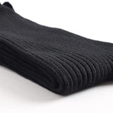 Black/ White/ Gray Turn-Cuff Ruffle Socks