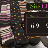 Tipi Toe Women's 6 Pairs Colorful Argyle Geometric Patterned Knee High Socks