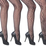 Isadora Paccini Women's 6-Pack Fishnet Lace Sultry Black Transparency with Delicate Patterns Pantyhose Tights, One Size Fits Most, Black