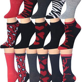 Women's 16 Pack Romantic Wild Mix Lightweight Colorful Patterned Low Cut/Crew Socks - Socks