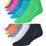 JAMES FIALLO Men's 12-Pairs Performance Solid Vibrant Rainbow Colored Low Cut Athletic Sport Socks - Tipi Toe Socks