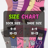 Colorful Queen Love Pattern Socks - 12 Pairs