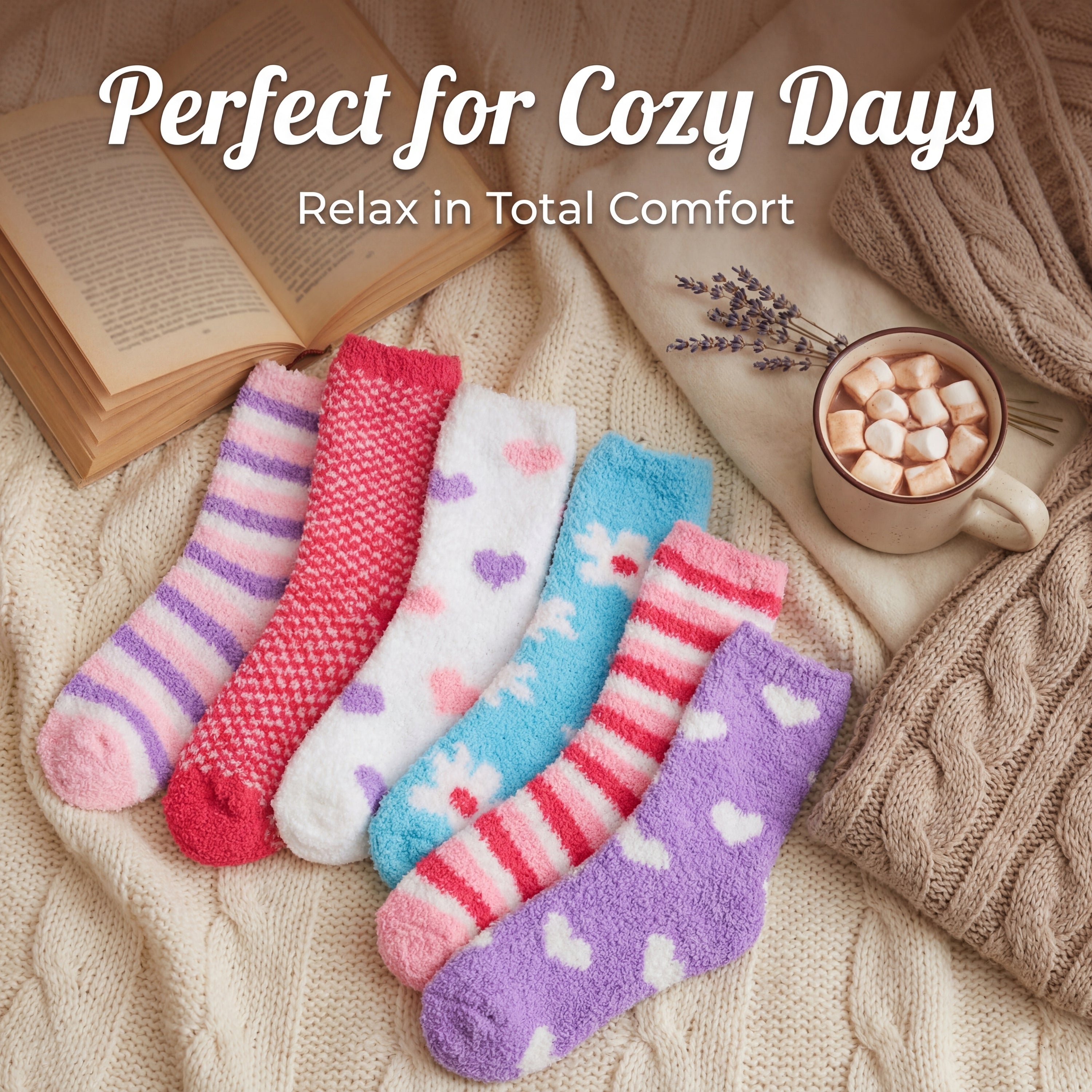 Women's Meadow Fuzzy Socks