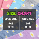 Misty Flower Blooms Patterns Socks - 12 Pairs