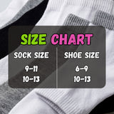 Solid Colors Black Grey & White Socks - 12 Pairs