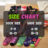 Colorful Funky Floral No Show Socks - 20 Pairs