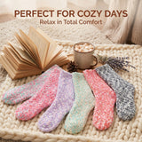 Pastel Paradise Fuzzy Socks for Women
