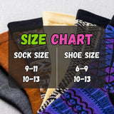 Earthy Nordic Mix Pattern Socks - 12 Pairs