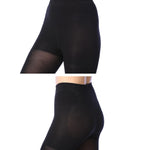Isadora Paccini Women's Black Opaque Shaper Tights - 120 Denier High-Waist Control Top Pantyhose for Slimming and Comfort - Socks