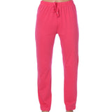 Isadora Paccini Women's Pink Cotton Long Casual Pants for Women Relaxed Fit Elastic Waist Cool Comfortable for Sleep & Loungewear