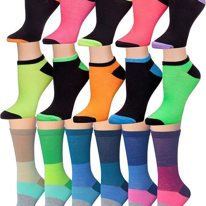 Women's Color Block Low Cut Socks