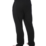 JAMES FIALLO Men's Black Medium Cotton Knit Pajamas Comfortable Relaxed Fit Durable Sleepwear Mens Pajama Bottoms