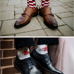 Men's 6 Pairs Casual Novelty Two-tone Enchantment Colorful Patterned Dress Socks for Men - Socks