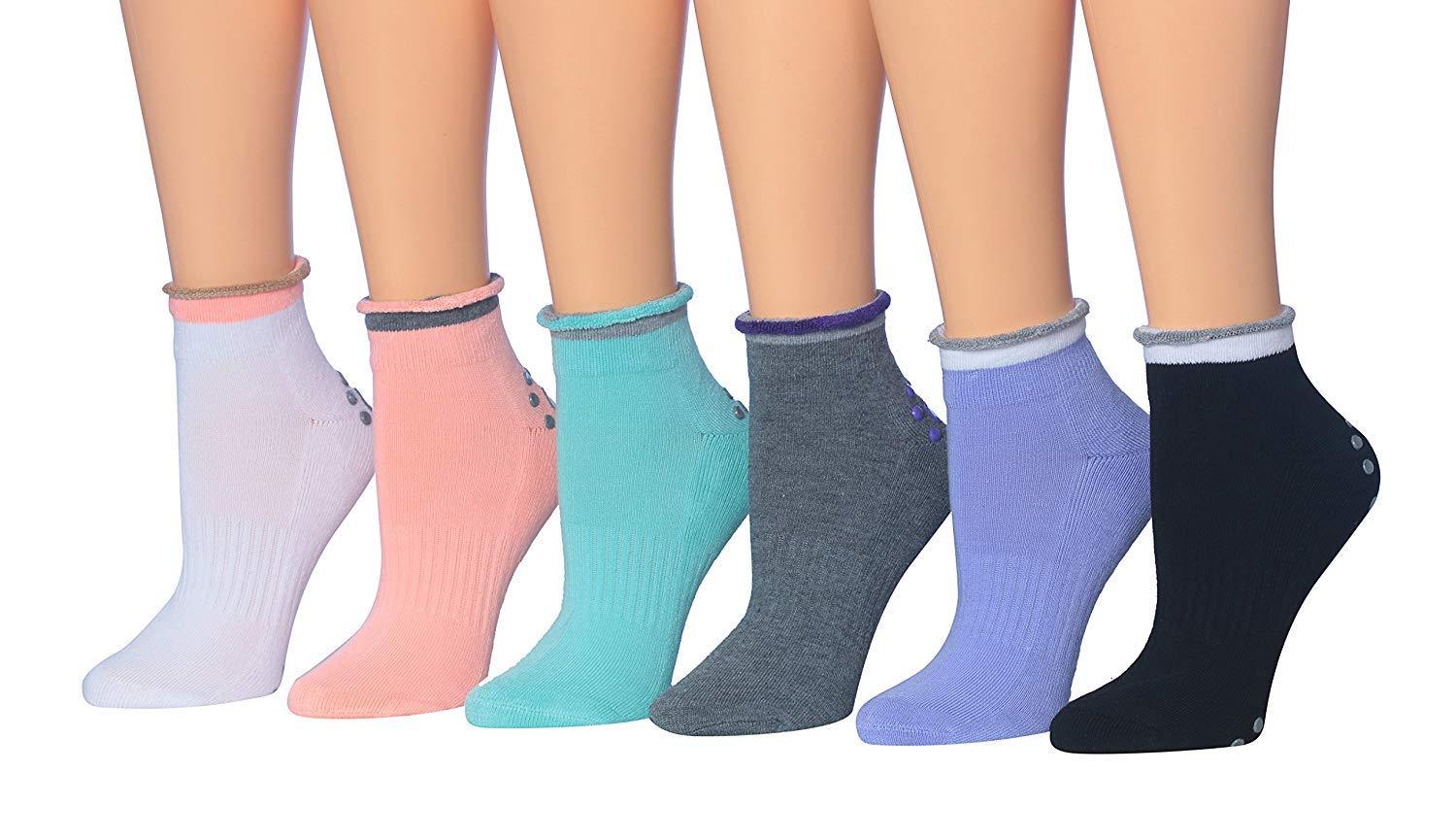 Womens Solid Color Cushioned Ankle Socks